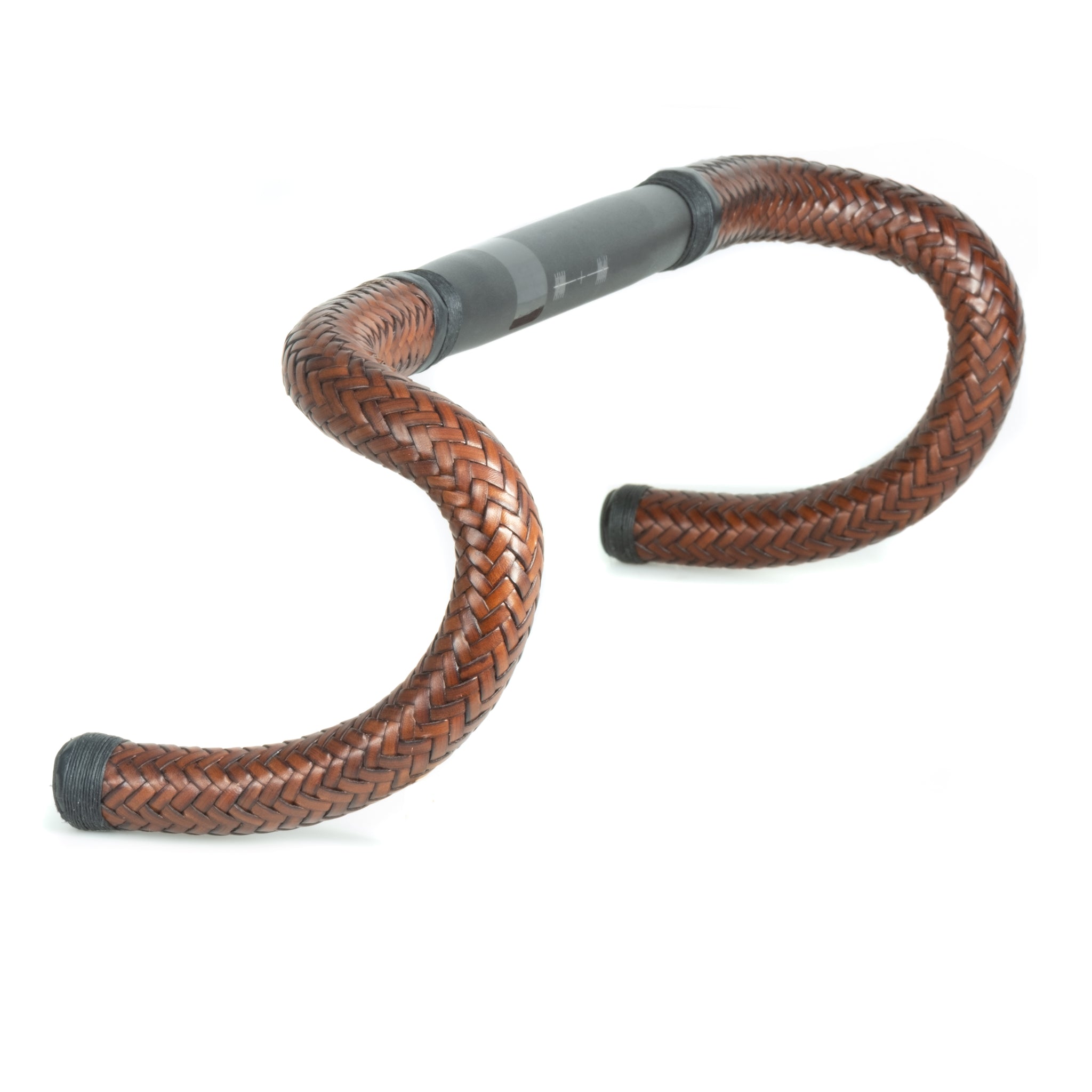 Woven Leather Full Track Grips / Saddle Brown